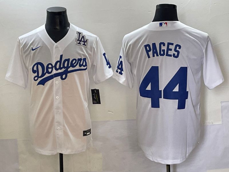 Men 2025 Los Angeles Angels #44 Pages White Game Nike MLB Jersey style 12